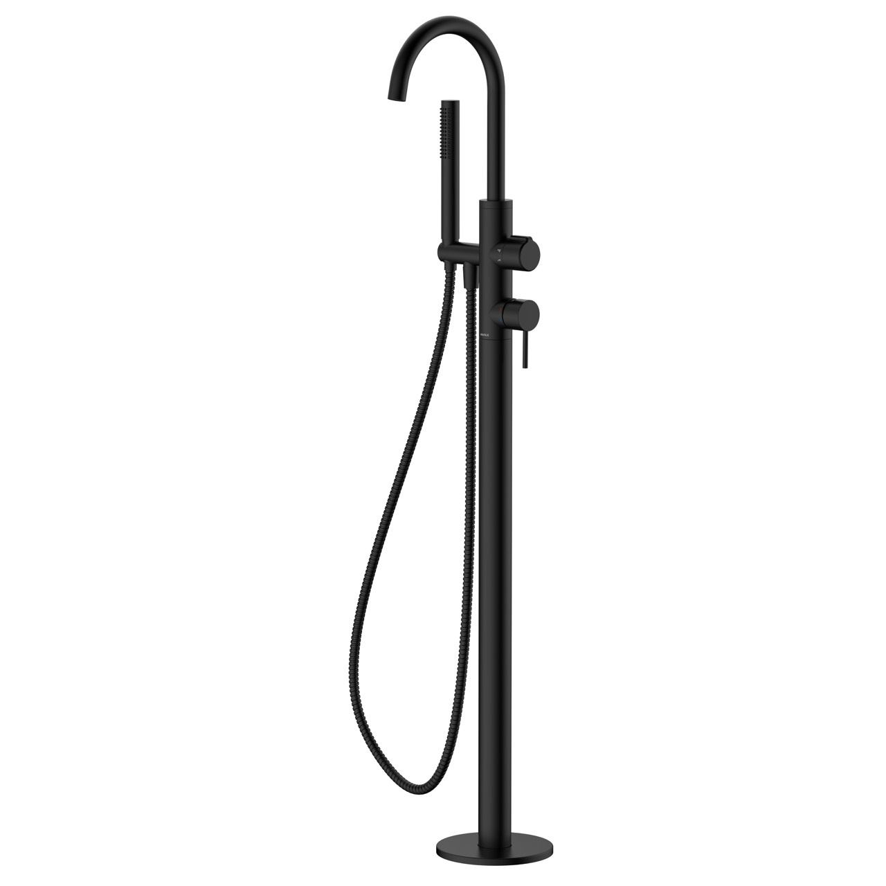 Bateria wannowa wolnostojąca z zestawem natryskowym – ULTIMATE – czarny mat – ABUL221321 – do wanny wolnostojącej