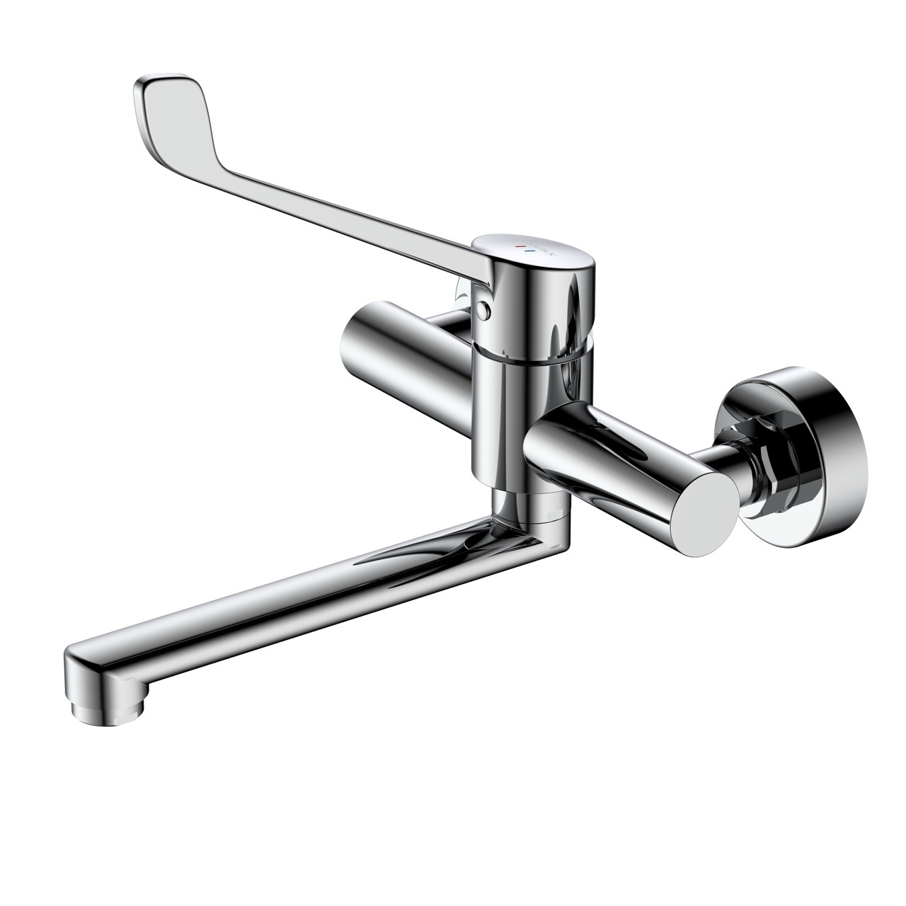 Bateria umywalkowa ścienna z dźwignią Medico – kolekcja MEDICAL – chrom połysk – ABME1611M2 – do strefy umywalki