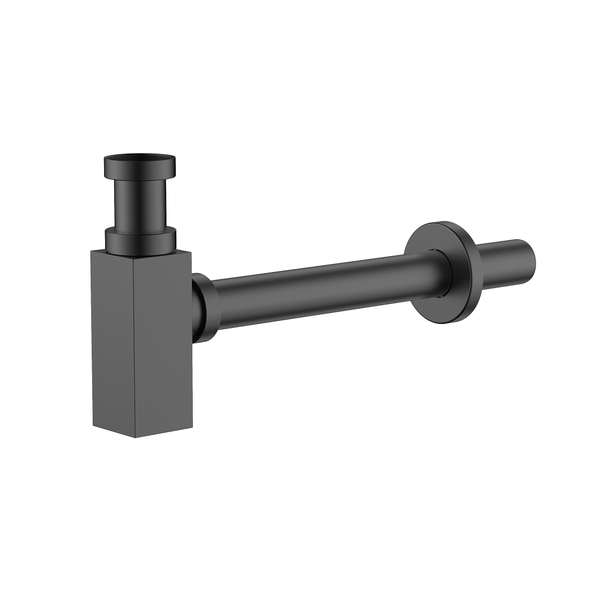 Syfon umywalkowy butelkowy stal nierdzewna – kolekcja CUBE – gun metal mat – kod AFCU111411 – widok produktu AVAPAX