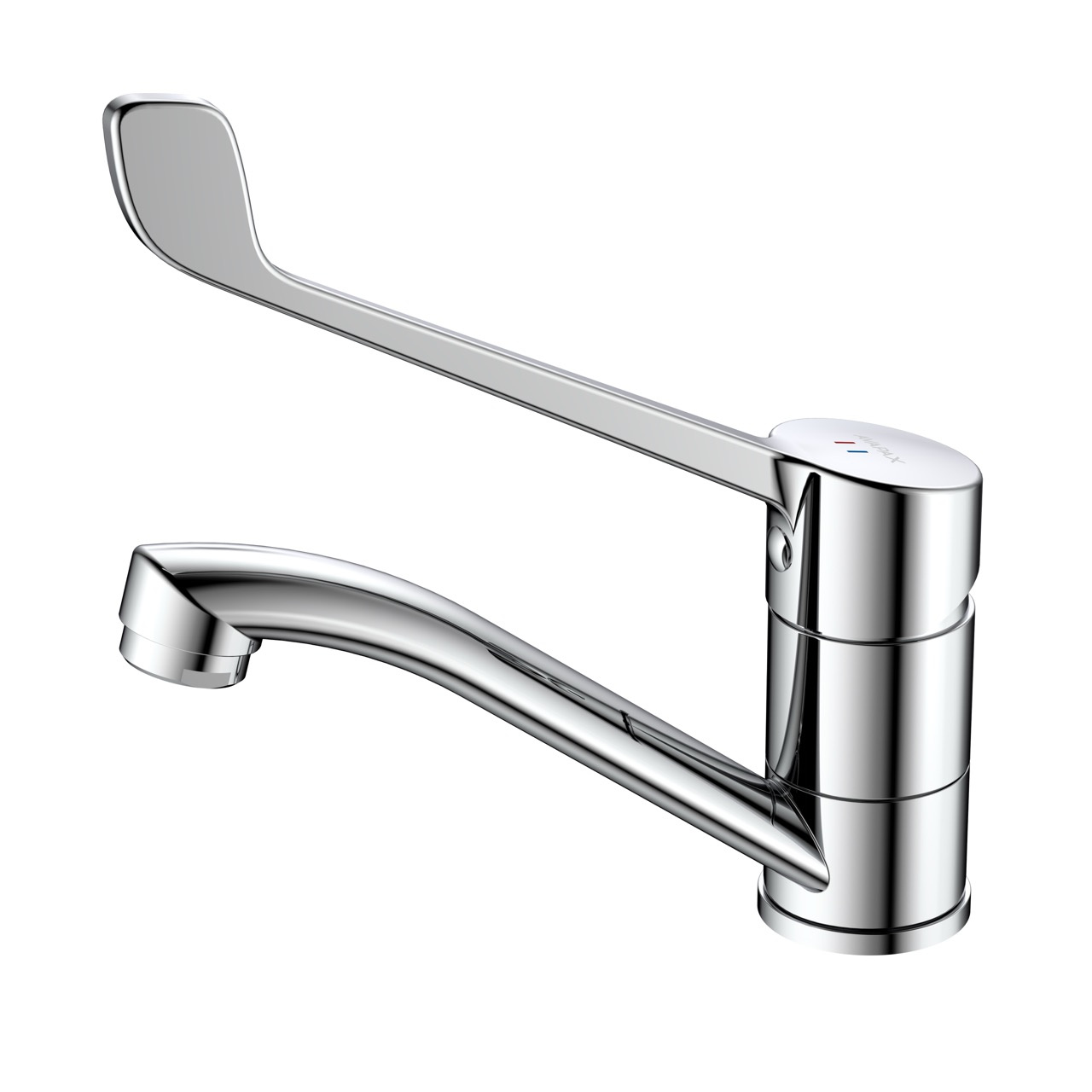 Bateria umywalkowa stojąca z ruchomą wylewką i dźwignią Medico – kolekcja MEDICAL – chrom błyszczący – ABME1511M1 – strefa umywalki