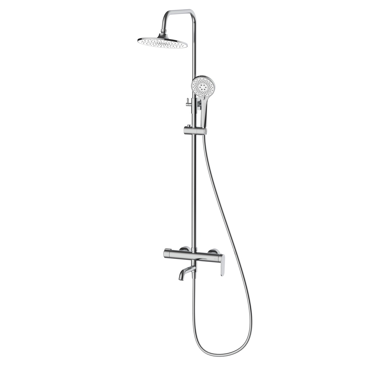 AVAPAX LUNEPO deszczownica z baterią prysznicowo-wannową 3-funkcyjną, chrom połysk, kod ADLU6311H1 – zestaw prysznicowo-wannowy