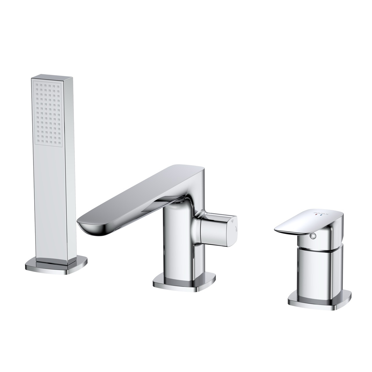 Bateria wannowa 3-otworowa – kolekcja QANIX AVAPAX, chrom połysk, kod ABQA231121 – zestaw 3-otworowy