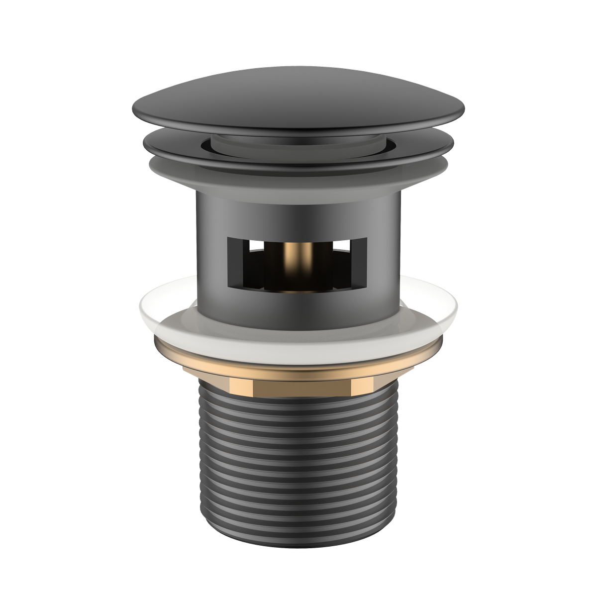 Korek Click Clack do umywalki z przelewem – HYDRONE – gun metal mat – AKHY121411 – widok produktu