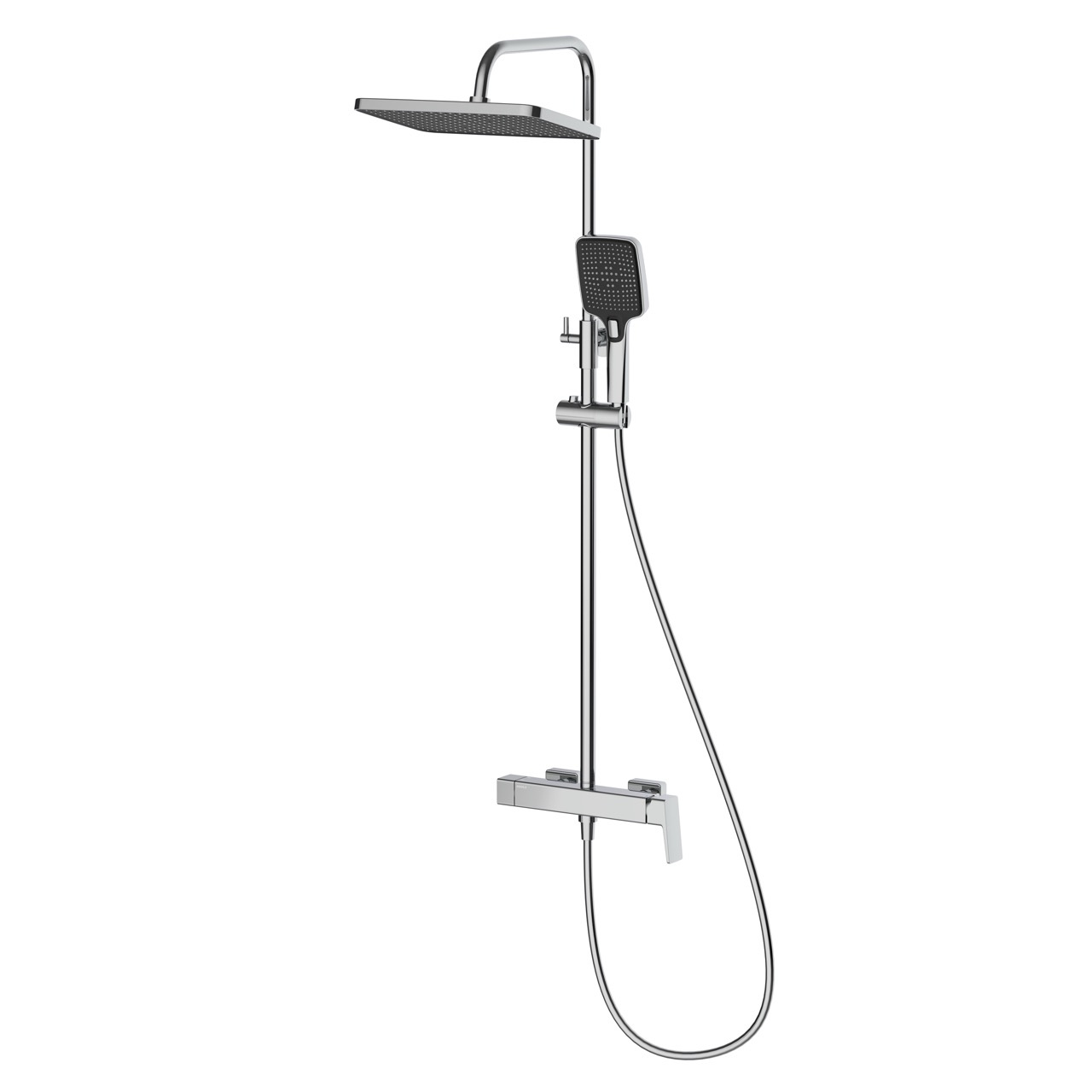 Deszczownica z baterią prysznicową dwufunkcyjną AVAPAX VELLANO chrom, połysk ADVE6211C1 – widok produktu