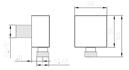 Przyłącze kątowe proste