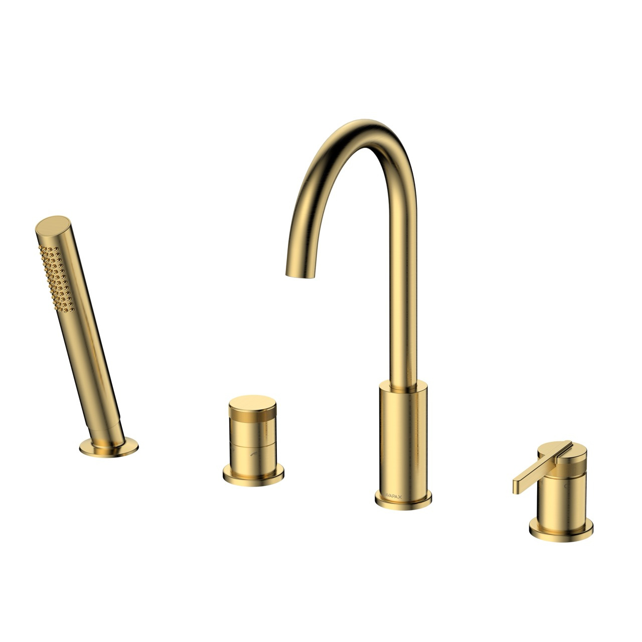 Bateria wannowa 4-otworowa – kolekcja AUREVO – złoty szczotkowany Brushed Gold – ABAU241121 – widok produktu