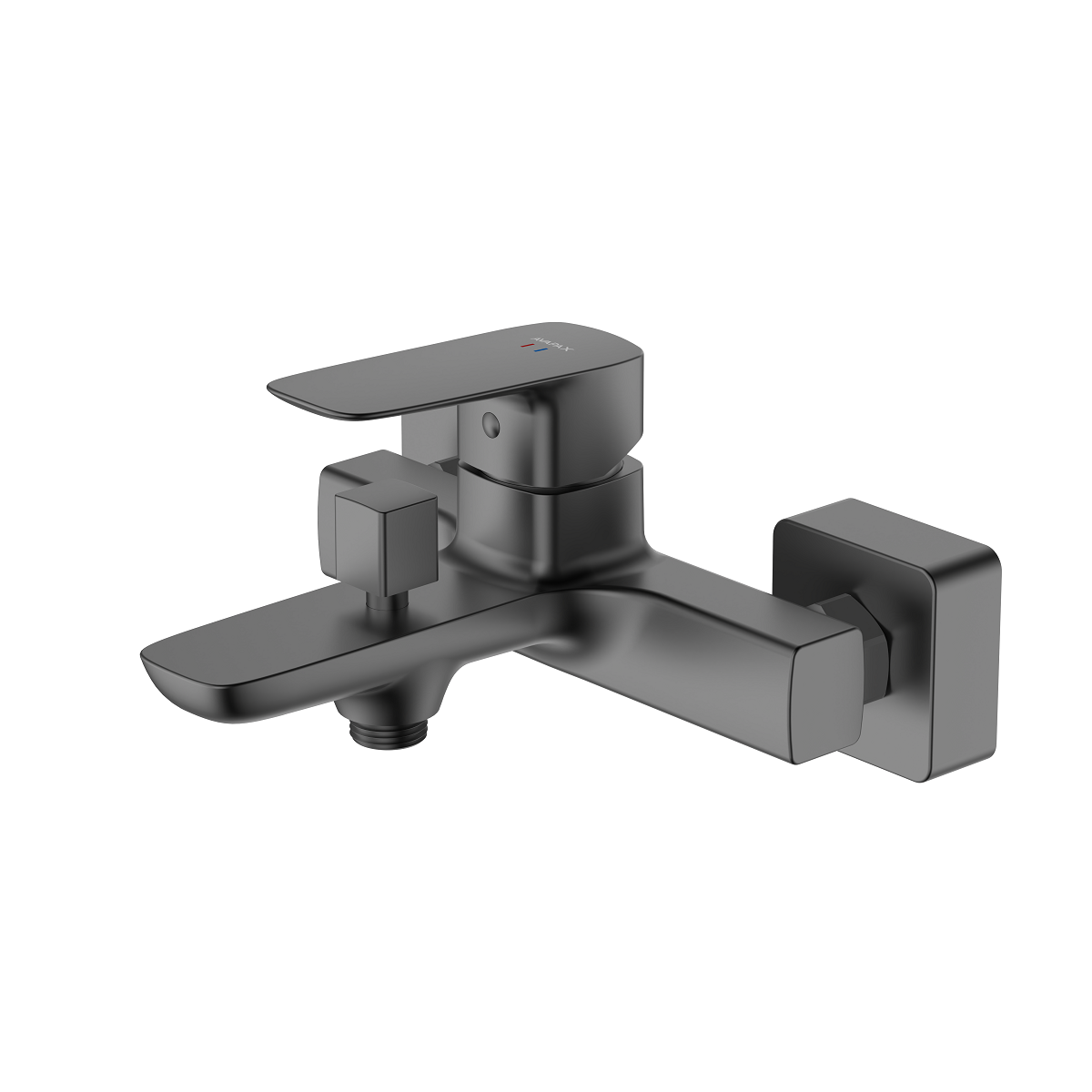 Bateria wannowa ścienna z przełącznikiem natrysku – kolekcja QANIX – gun metal mat – ABQA211411 – do wanny i natrysku