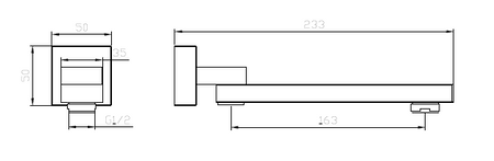 Wylewka wannowa do baterii podtynkowych