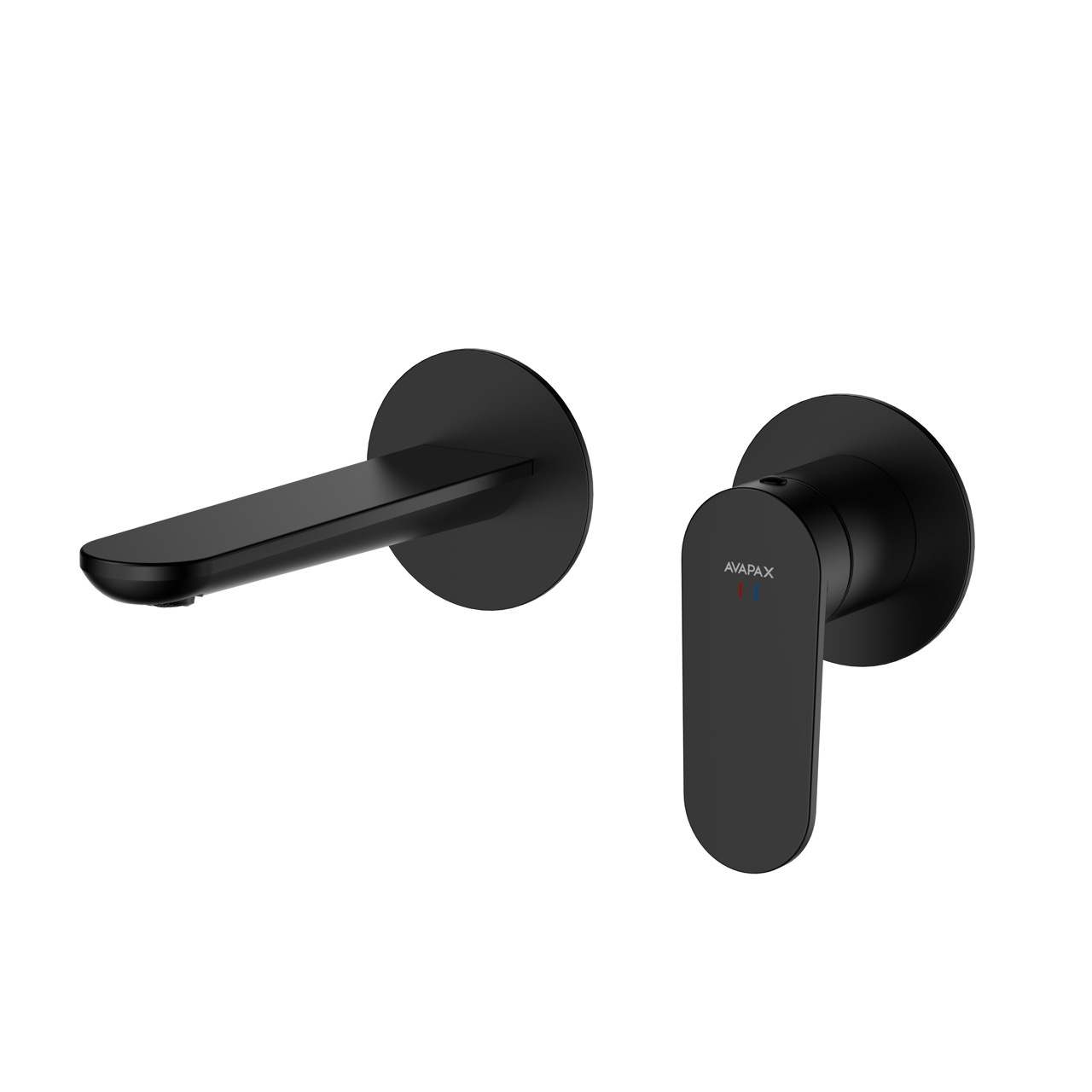 AVAPAX LUNEPO bateria umywalkowa podtynkowa czarny mat ABLU141311 – widok zestawu