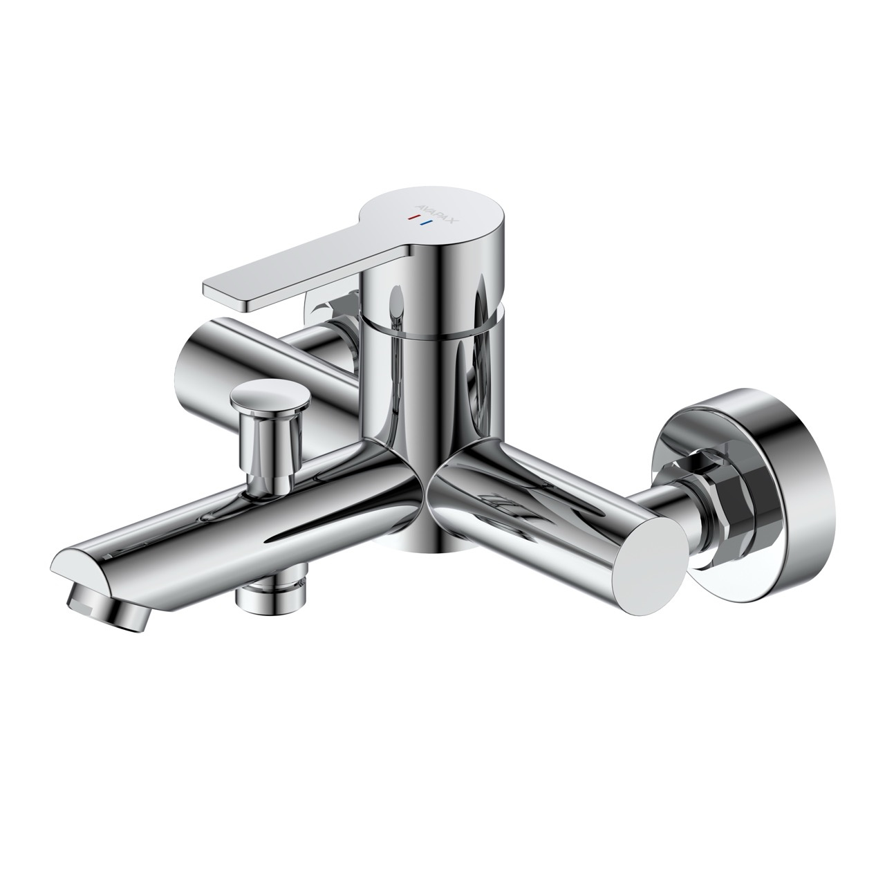 Bateria wannowa ścienna z przełącznikiem natrysku – kolekcja MISTELLA – chrom połysk – ABMI211111 – widok produktu