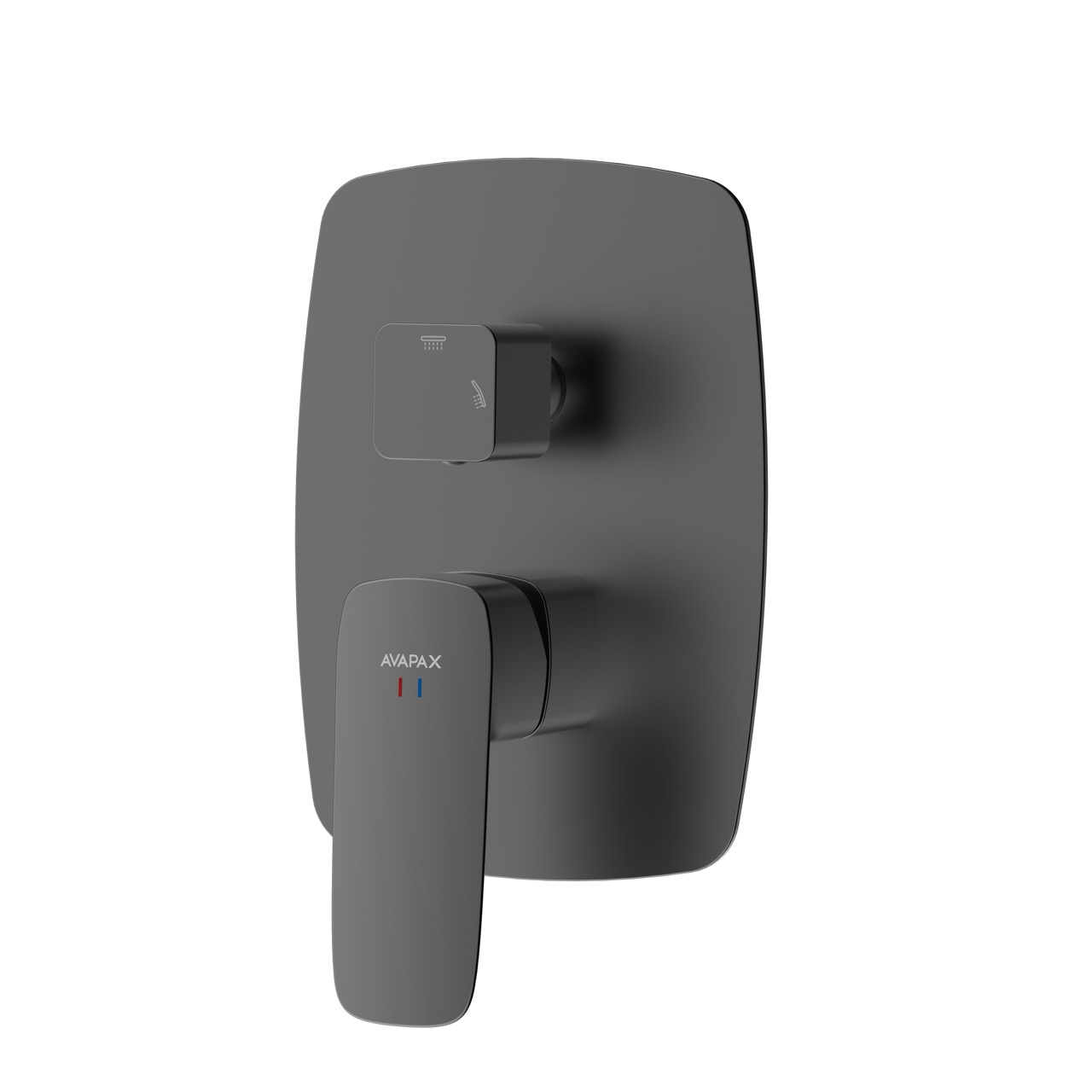 Bateria prysznicowo-wannowa podtynkowa dwufunkcyjna AVAPAX QANIX, kolor gun metal mat, kod ABQA5214C1 – widok produktu