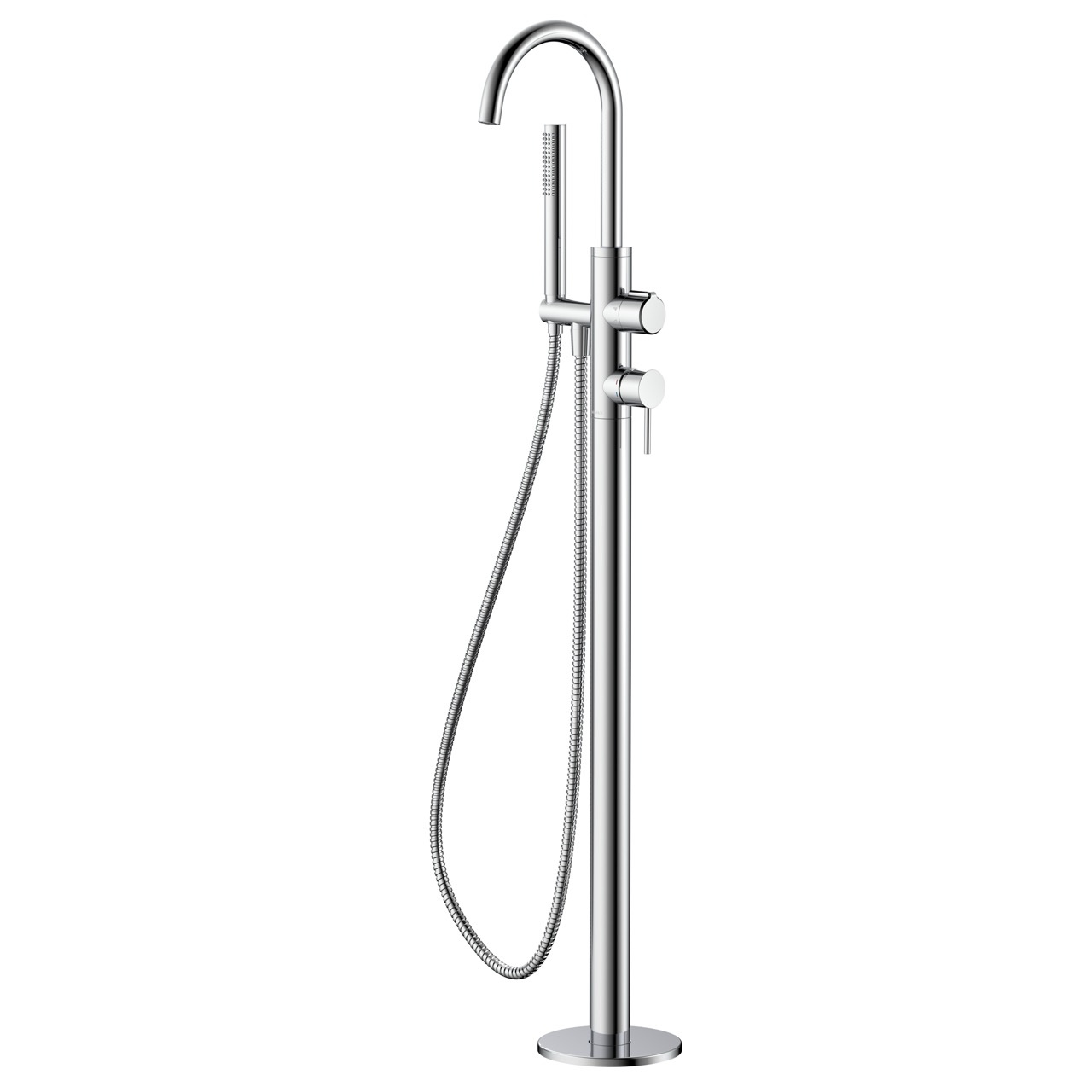 Bateria wannowa wolnostojąca z zestawem natryskowym – kolekcja ULTIMATE – chrom połysk – ABUL221121 – widok produktu