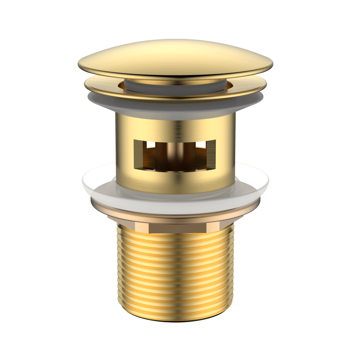 Korek Click Clack do umywalki z przelewem AVAPAX HYDRONE, złoty szczotkowany Brushed Gold, kod AKHY121211 – ujęcie produktu