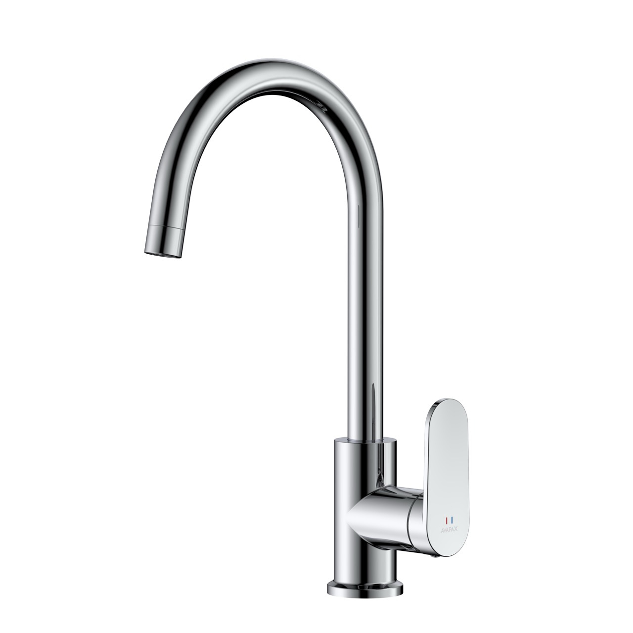 Bateria kuchenna stojąca z wylewką U – kolekcja LUNEPO – chrom połysk – kod ABLU171111 – widok produktu