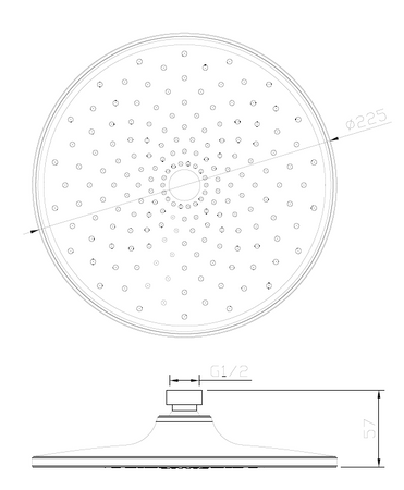Głowica deszczowni okrągła 22,5 cm