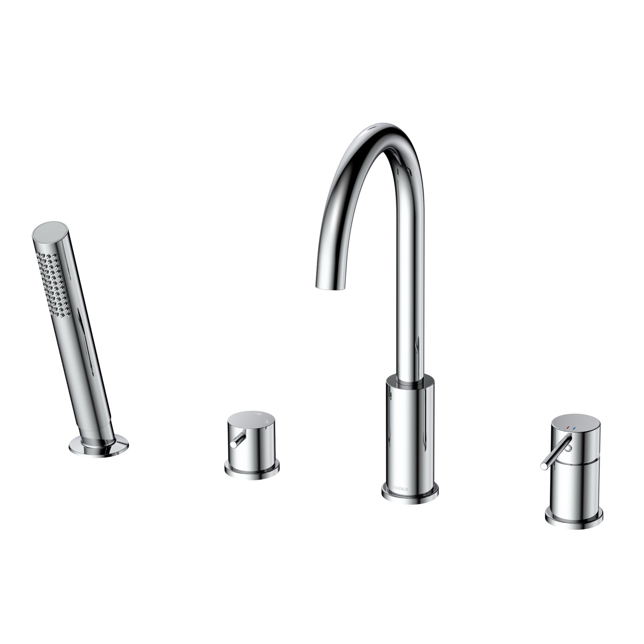 Bateria wannowa 4-otworowa AVAPAX ULTIMATE, chrom połysk, kod ABUL241121 – zestaw do wanny