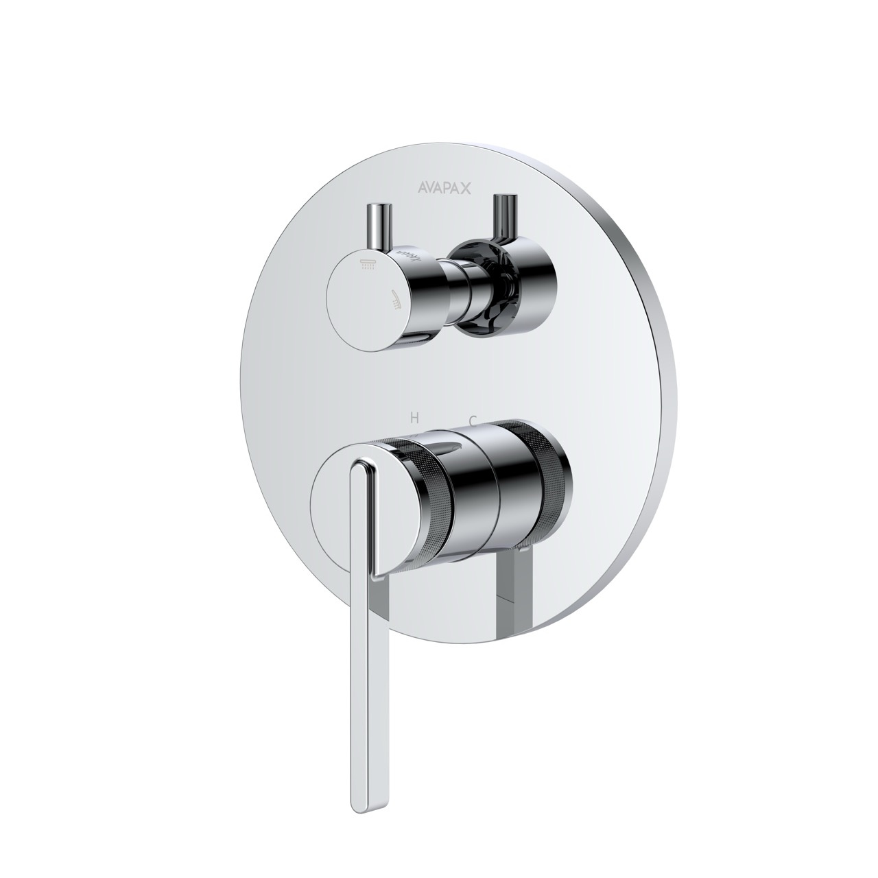 Bateria prysznicowo wannowa podtynkowa dwufunkcyjna AVAPAX AUREVO chrom ABAU521111 – widok produktu