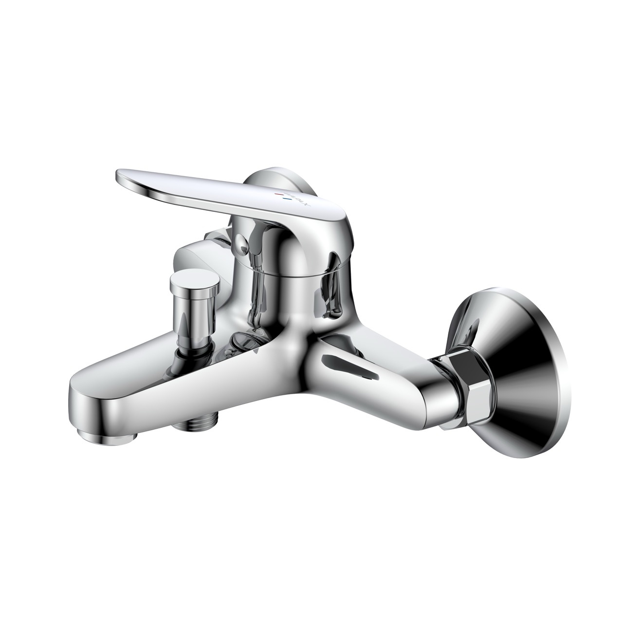 Bateria wannowa ścienna z przełącznikiem natrysku – kolekcja WELORA AVAPAX, chrom połysk, kod ABWE211111, widok produktu