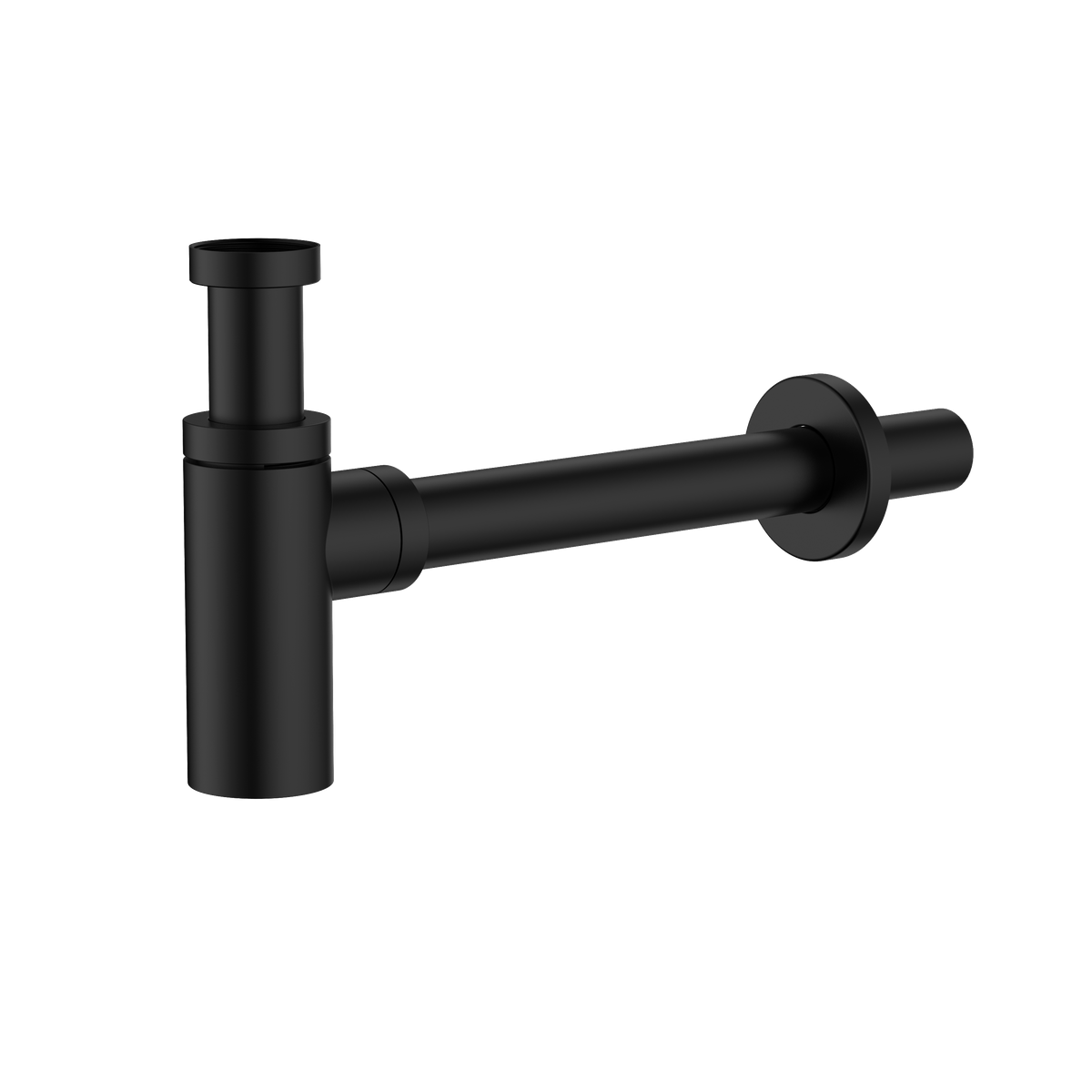 Syfon umywalkowy butelkowy stal nierdzewna – RONDE – czarny mat – AFRO111311 – widok produktu