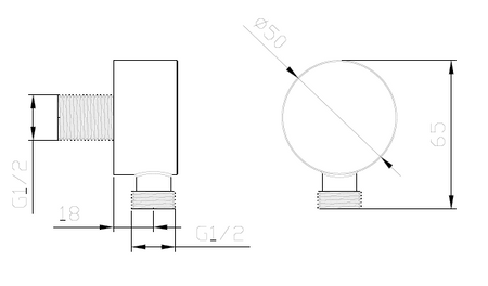 Przyłącze kątowe proste