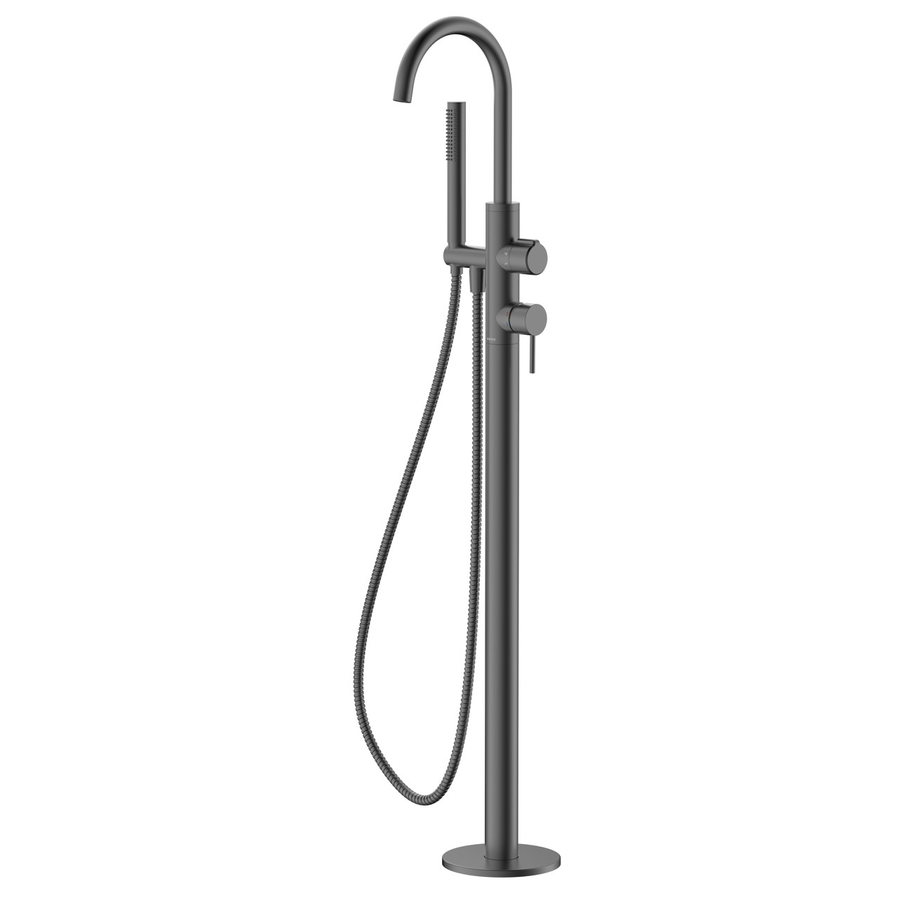 Bateria wannowa wolnostojąca z zestawem natryskowym AVAPAX ULTIMATE, gun metal mat, kod ABUL221421 – widok produktowy