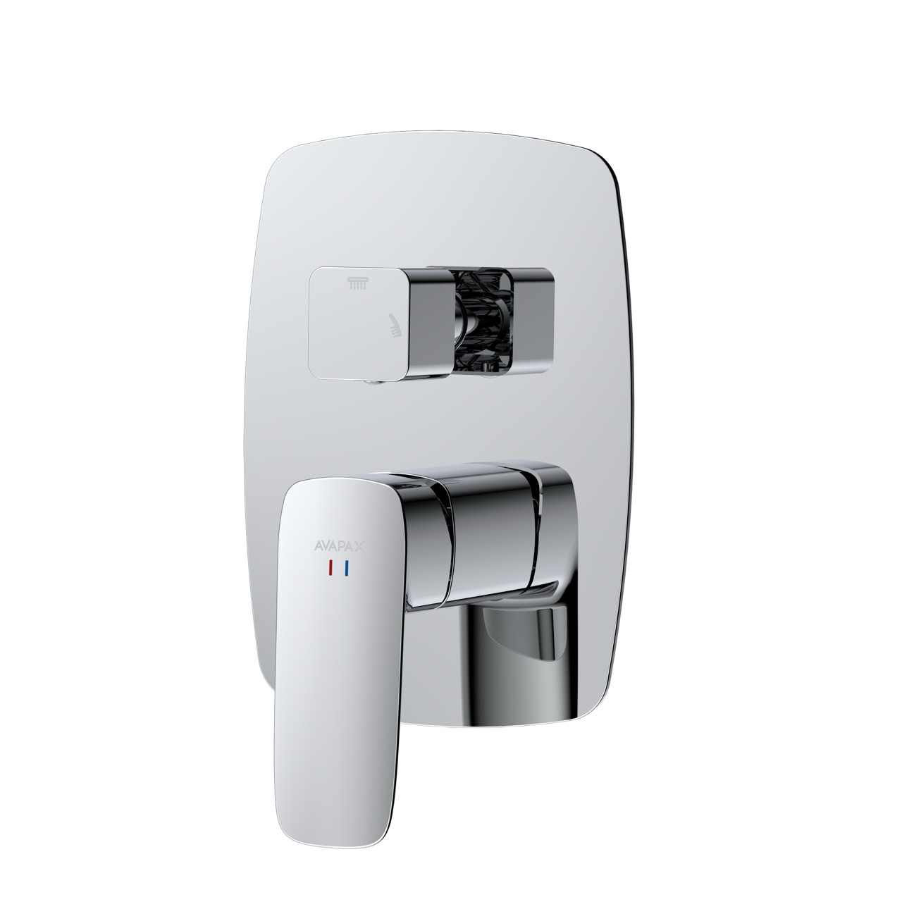 Bateria prysznicowo-wannowa podtynkowa dwufunkcyjna AVAPAX QANIX chrom połysk ABQA5211C1 – widok produktu