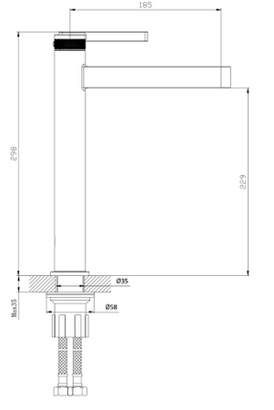 Bateria umywalkowa stojąca wysoka - nablatowa