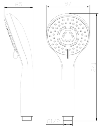 Słuchawka prysznicowa 3F - trzyfunkcyjna