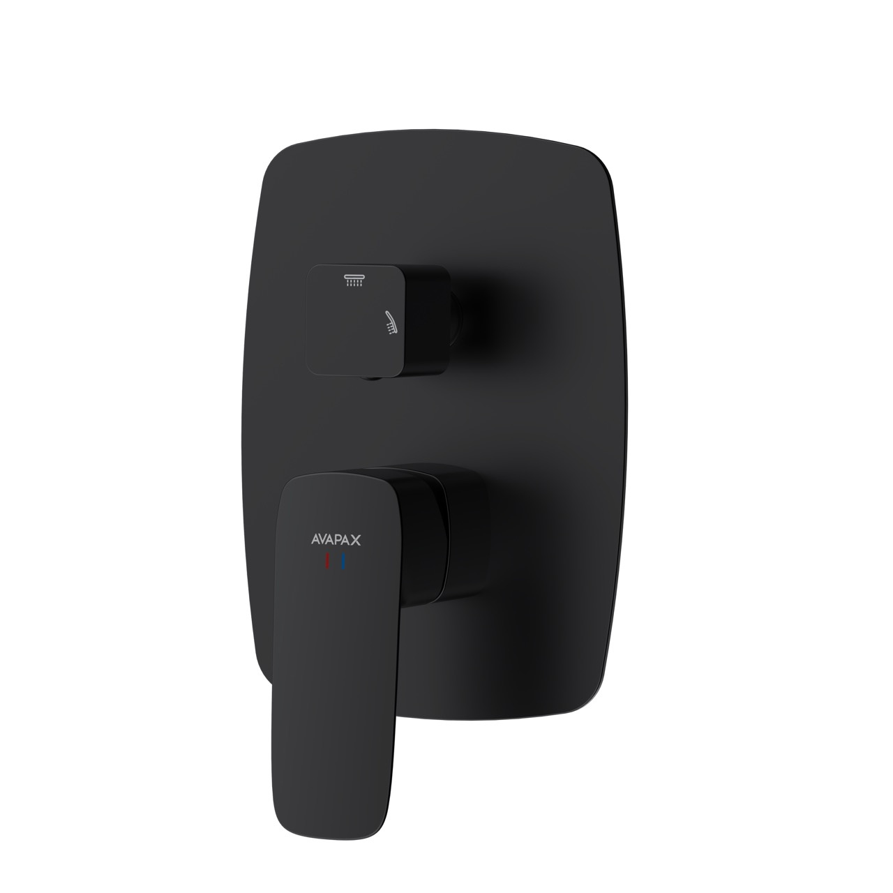 Bateria prysznicowo wannowa podtynkowa dwufunkcyjna AVAPAX QANIX czarny mat ABQA5213C1 – widok produktu