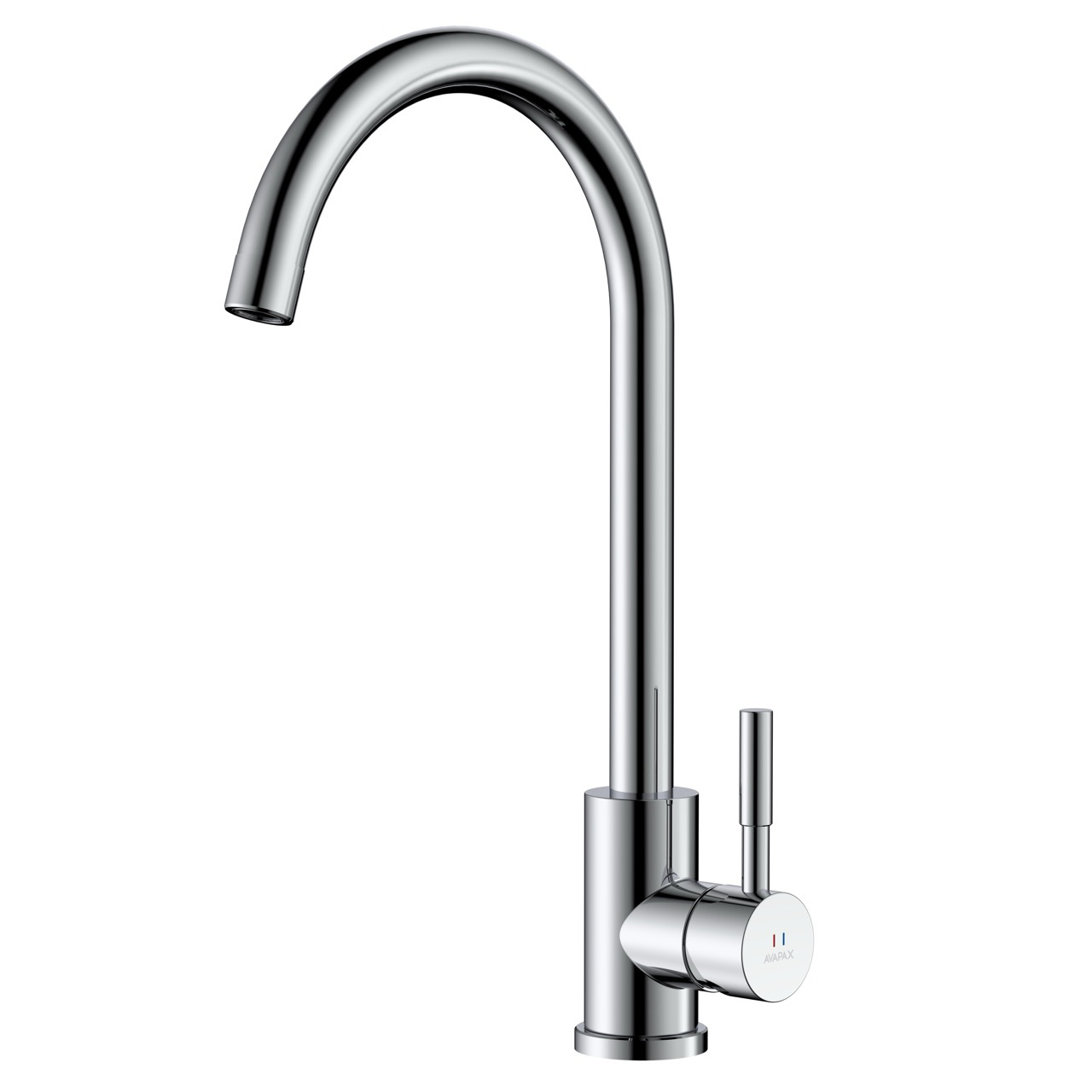 Bateria kuchenna stojąca z wylewką U – LAPUR – chrom połysk – ABLA7111O1 – do strefy zlewozmywaka