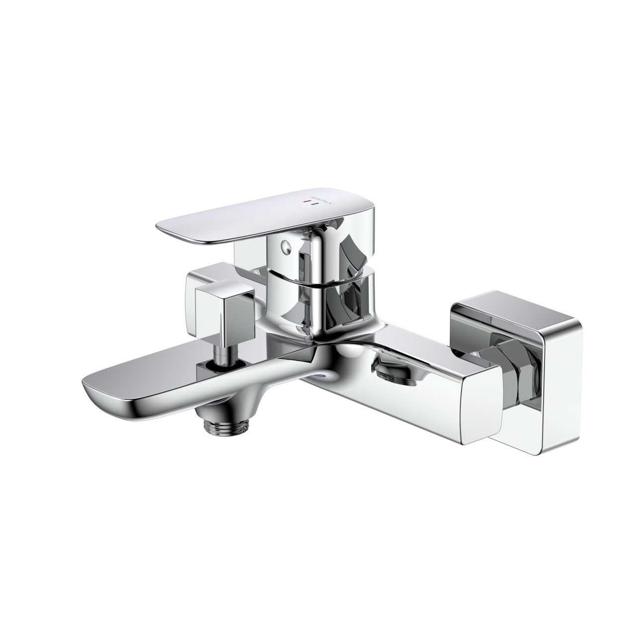 Bateria wannowa ścienna z przełącznikiem natrysku AVAPAX QANIX chrom, połysk ABQA211111 – do wanny i natrysku