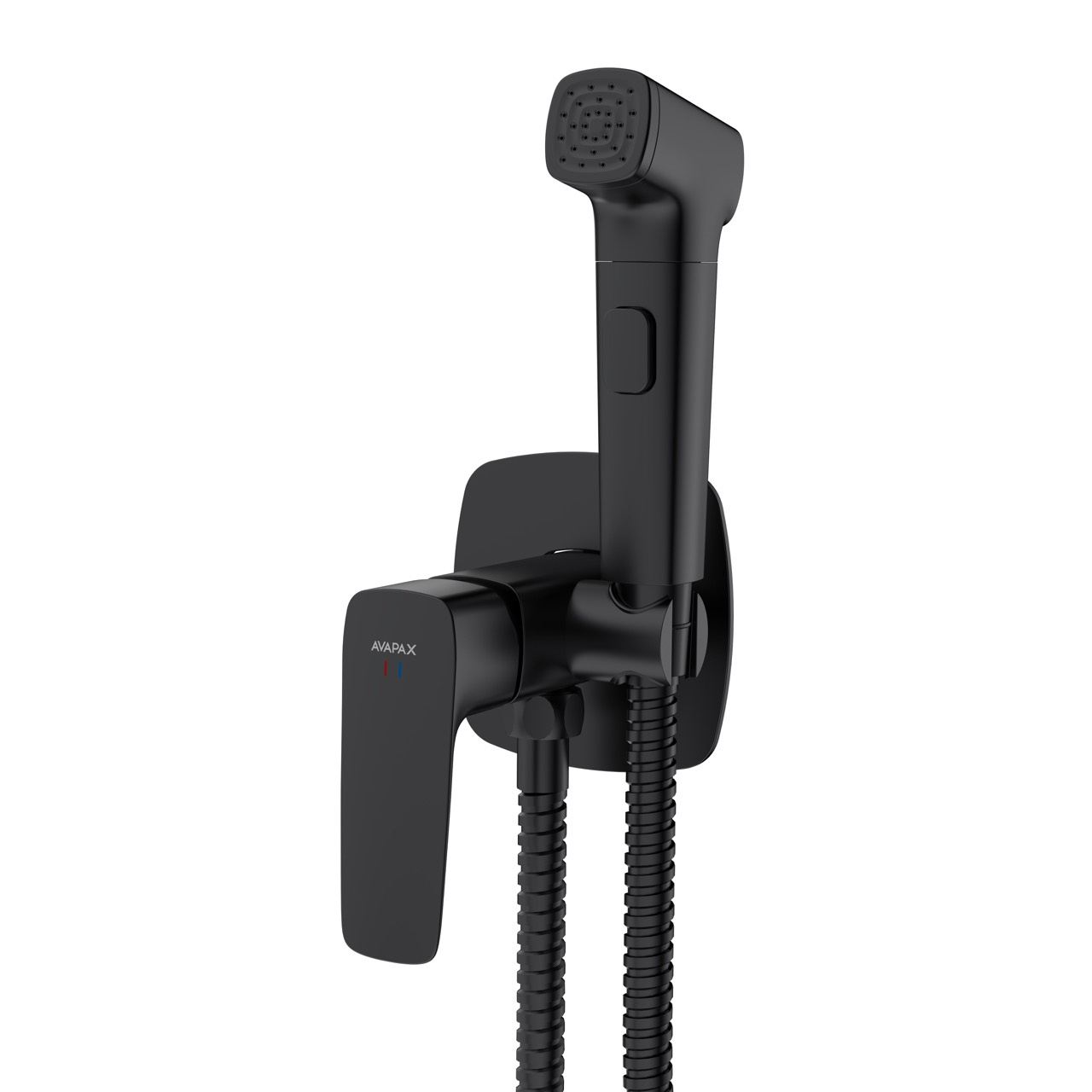 Bateria bidetowa podtynkowa z wężem i słuchawką typu bidetka – QANIX – czarny mat – ABQA4113B1 – widok produktu