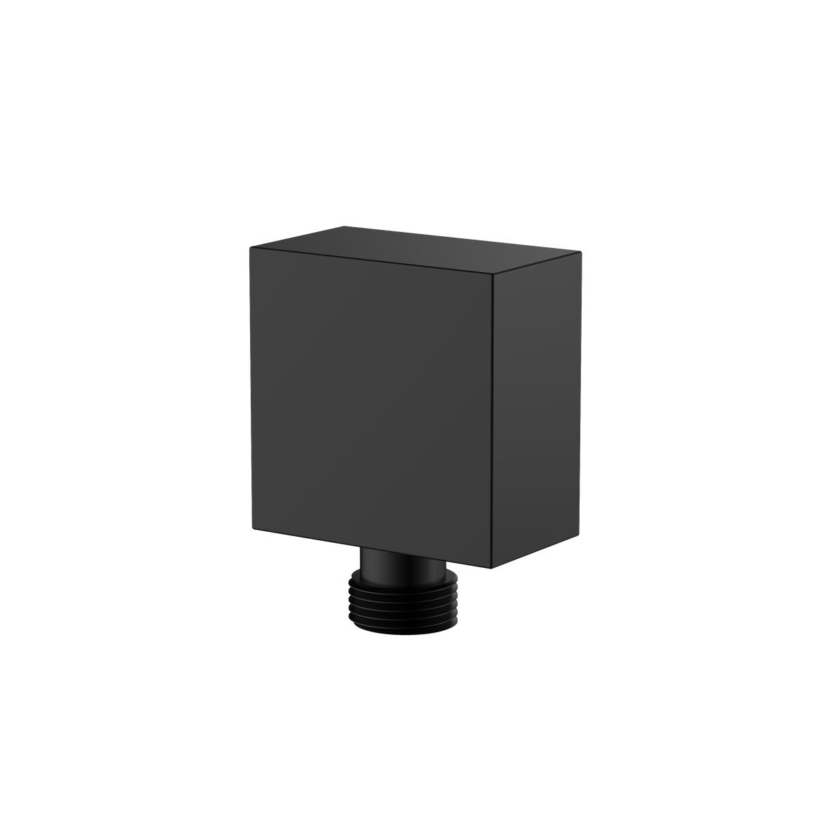 Przyłącze kątowe proste AVAPAX CUBE, czarny mat, kod APCU111311 – przyłącze ścienne G1/2 do węża natryskowego, montaż podtynkowy