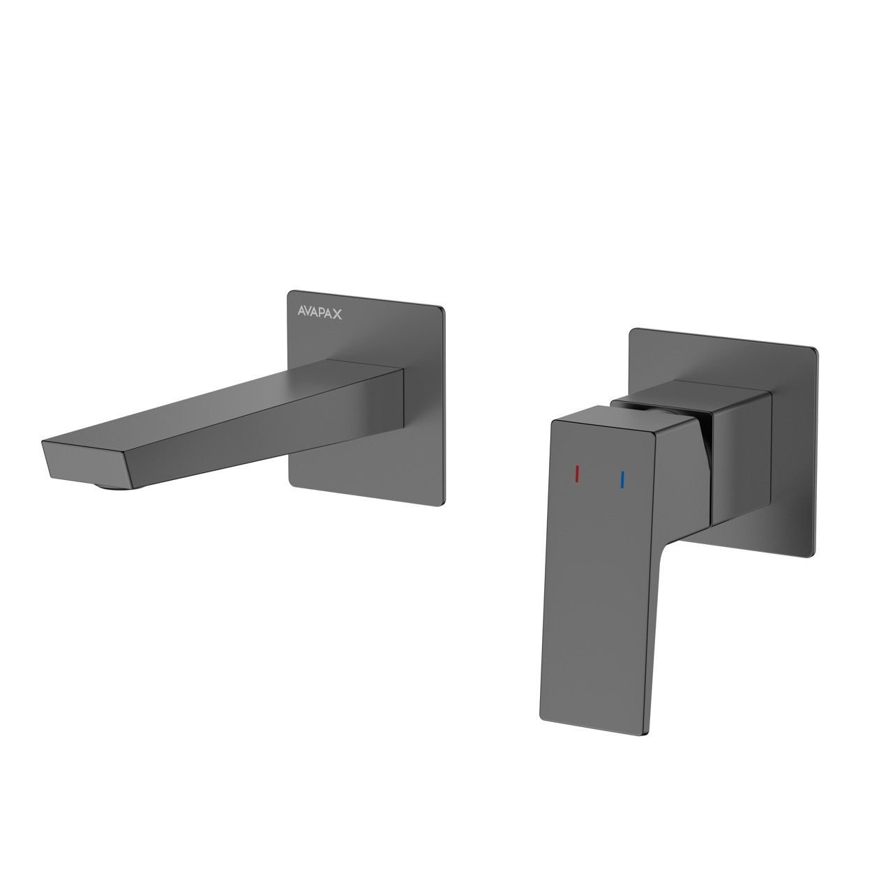 Bateria umywalkowa podtynkowa AVAPAX VELLANO Gun Metal (mat) ABVE141411 – widok produktu, minimalistyczna forma