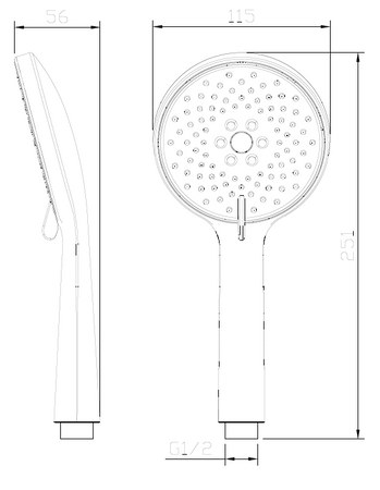 Słuchawka prysznicowa 3F - trzyfunkcyjna