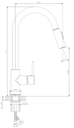 Bateria kuchenna z wyciąganą wylewką - dwa rodzaje strumienia
