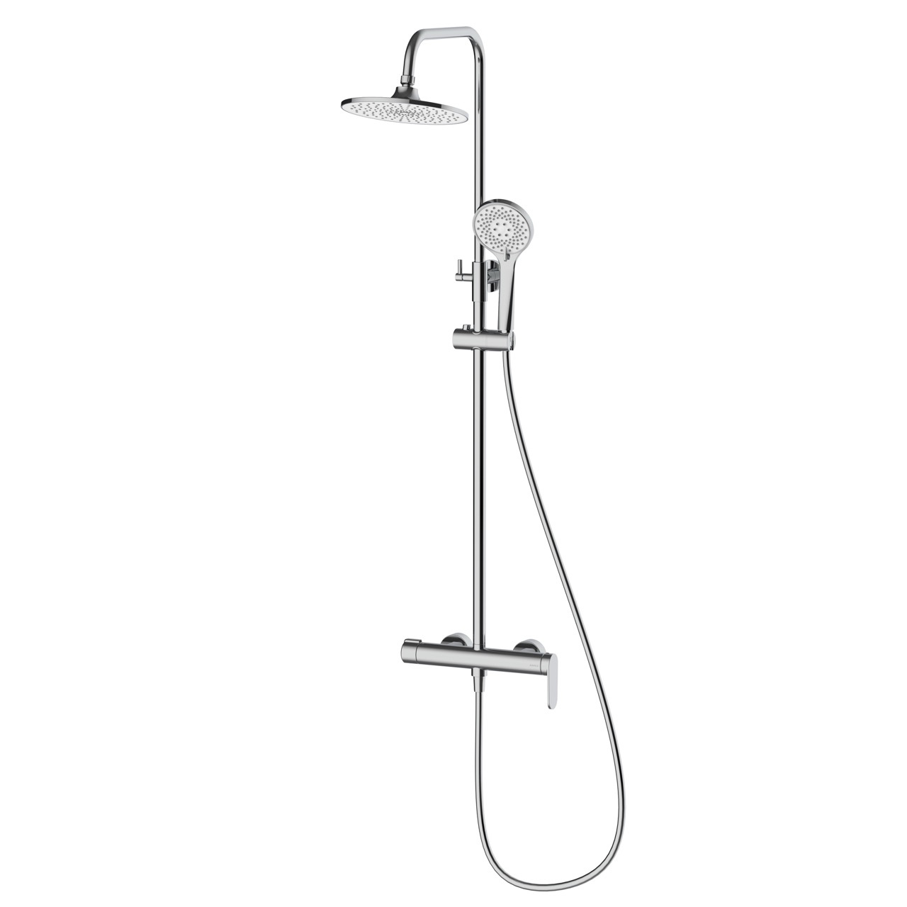 Deszczownica z baterią prysznicową dwufunkcyjną AVAPAX LUNEPO chrom połysk ADLU621121 – widok produktu