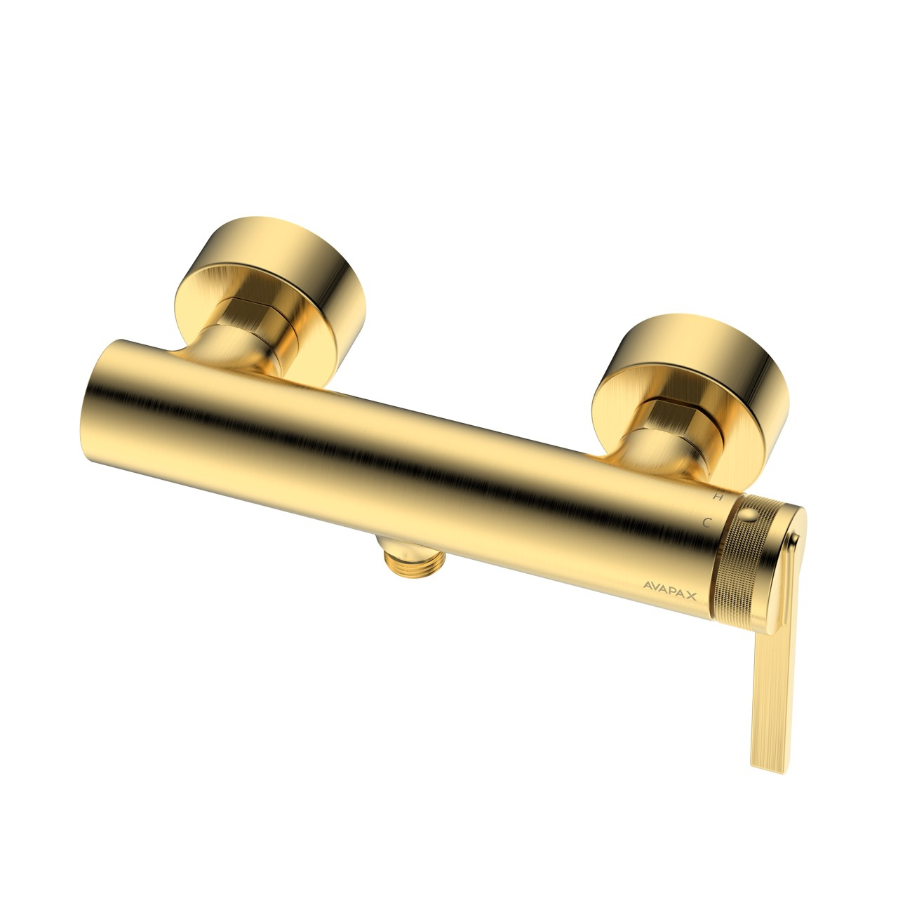 AVAPAX AUREVO bateria prysznicowa ścienna, złoty szczotkowany Brushed Gold, kod ABAU301211 – widok produktu 1