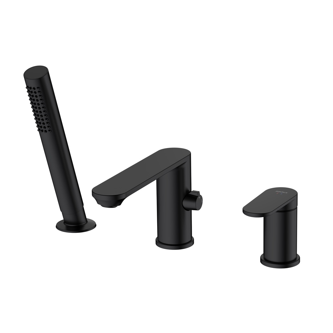 Bateria wannowa 3-otworowa – kolekcja LUNEPO – czarny mat – kod ABLU231321 – widok zestawu