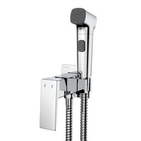 Bateria bidetowa podtynkowa z wężem i słuchawką typu bidetka