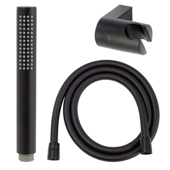 Zestaw prysznicowy 1-funkcyjny punktowy, kolor czarny